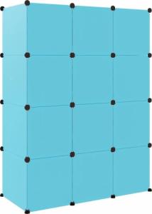 vidaXL vidaXL Regał kostkowy dla dzieci z 12 przegrodami, niebieski, PP 5