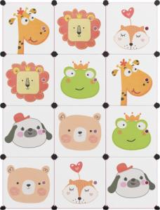 vidaXL vidaXL Regał kostkowy dla dzieci z 12 przegrodami, różowy, PP 3