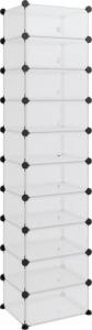vidaXL vidaXL Stojak na buty, przezroczysty, 44x32x174 cm, PP 2