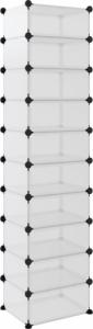 vidaXL vidaXL Stojak na buty, przezroczysty, 44x32x174 cm, PP 5