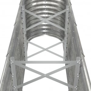 vidaXL Donica ogrodowa, malowana proszkowo stal, 332x40x68 cm, srebrna 5