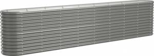 vidaXL vidaXL Donica ogrodowa, malowana proszkowo stal, 332x40x68 cm, szara 2