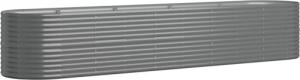 vidaXL Donica ogrodowa, malowana proszkowo stal, 368x80x68 cm, szara 2