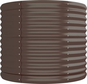 vidaXL Donica ogrodowa z malowanej proszkowo stali, 296x80x68 cm, brąz 4
