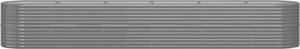 vidaXL vidaXL Donica ogrodowa, malowana proszkowo stal, 440x80x68 cm, szara 3