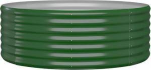 vidaXL vidaXL Donica ogrodowa, malowana proszkowo stal, 100x100x36 cm zielona 2