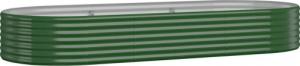 vidaXL vidaXL Donica ogrodowa, malowana proszkowo stal, 249x100x36 cm zielona 2