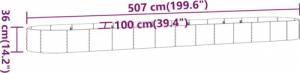 vidaXL Donica ogrodowa, malowana proszkowo stal, 507x100x36 cm, szara 6
