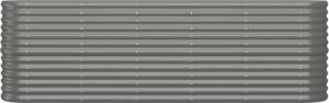 vidaXL vidaXL Donica ogrodowa, malowana proszkowo stal, 224x40x68 cm, szara 3