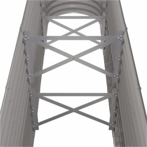 vidaXL vidaXL Donica ogrodowa, malowana proszkowo stal, 260x40x68 cm, szara 5