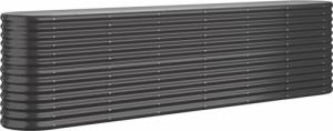 vidaXL vidaXL Donica ogrodowa, malowana proszkowo stal, 260x40x68 cm antracyt 2