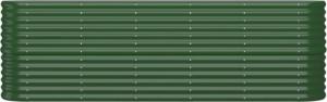 vidaXL vidaXL Donica ogrodowa, malowana proszkowo stal, 224x40x68 cm, zielona 3
