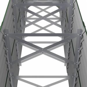 vidaXL vidaXL Donica ogrodowa, malowana proszkowo stal, 224x40x68 cm, zielona 5