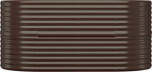 vidaXL vidaXL Donica ogrodowa z malowanej proszkowo stali, 152x80x68 cm, brąz 3