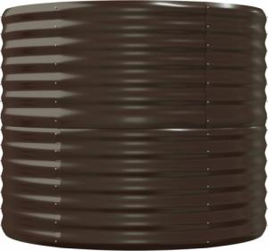 vidaXL vidaXL Donica ogrodowa z malowanej proszkowo stali, 152x80x68 cm, brąz 4