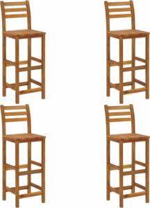 vidaXL vidaXL 5-cz. zestaw ogrodowych mebli barowych, lite drewno akacjowe 6