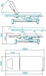 Azzurro Leżanka elektryczna do masażu 684 biała 2