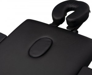 Activeshop STÓŁ SKŁADANY DO MASAŻU ALUMINIOWY KOMFORT ACTIV FIZJO 2 SEGMENTY CZARNY 5