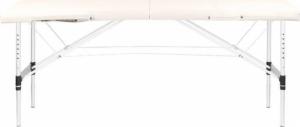 Activeshop STÓŁ SKŁADANY DO MASAŻU ALUMINIOWY KOMFORT ACTIV FIZJO 2 SEGMENTOWE CREAM 4