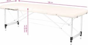 Activeshop STÓŁ SKŁADANY DO MASAŻU ALUMINIOWY KOMFORT ACTIV FIZJO 2 SEGMENTOWE CREAM 7