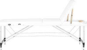 Activeshop STÓŁ SKŁADANY DO MASAŻU ALUMINIOWY KOMFORT ACTIV FIZJO 3 SEGMENTOWY WHITE 3