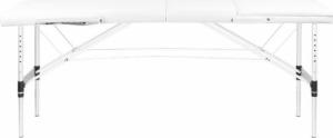 Activeshop STÓŁ SKŁADANY DO MASAŻU ALUMINIOWY KOMFORT ACTIV FIZJO 3 SEGMENTOWY WHITE 5