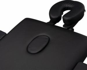 Activeshop STÓŁ SKŁADANY DO MASAŻU ALUMINIOWY KOMFORT ACTIV FIZJO 3 SEGMENTOWY CZARNY 6