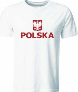 GiTees Koszulka Kibica Reprezentacji Polski męska biała r. L 1