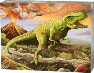 Goki Puzzle sześcienne Dinozaury 1