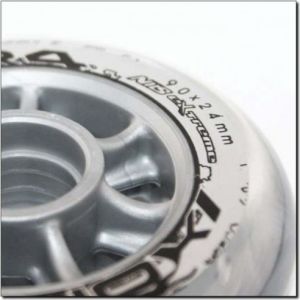 Nils Extreme Kółka do rolek PU 90x24mm 82A przezroczyste (16-2-288) 3