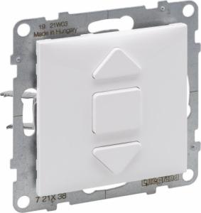 Legrand SUNO - Przyciskowy łącznik rolet - 6 A - 250 V~ - 3 pozycyjny: góra, dół, stop - bezpośrednie sterowanie roletami, Biały -  Legrand 721138 himp 1