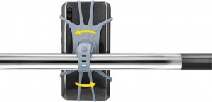 Dunlop uchwyt na telefon silikonowy Dunlop obracany 360 stopni szary 9