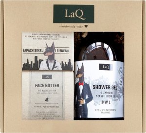 LaQ Zestaw Doberman:  żel pod prysznic + masło do twarzy + mydło 1