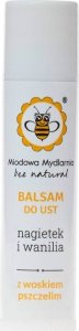 Miodowa Mydlarnia Balsam do ust z woskiem pszczelim - Nagietek i wanilia, 4,5ml 1