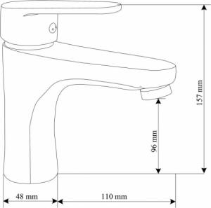 Bateria umywalkowa Mexen Mexen Kama bateria umywalkowa chrom - 72500-00 2
