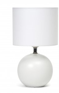 Lampa stołowa Platinet PLATINET TABLE LAMP LAMPA STOŁOWA E27 25W CERAMIC ROUND BASE 1,5 M CABLE WHITE [45671] 1