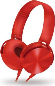 Słuchawki Freestyle Słuchawki przewodowe z wbudowanym mikrofonem EXTRA BASS Czerwone [FH07R] 1
