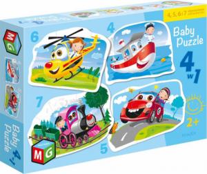 Multigra Puzzle 4w1 baby  Pojazdy - 1
