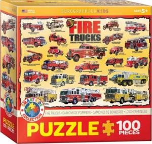 Eurographics Puzzle 100 Smartkids Fire Trucks 6100-0239 - 1