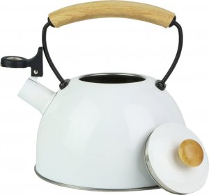 Karl Hausmann Czajnik na gaz i indukcję 2,5 L BIAŁY ze stali nierdzewnej z gwizdkiem 3