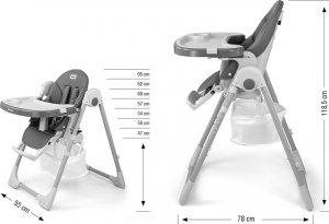 Milly Mally Krzesełko do karmienia Bueno Grey 11