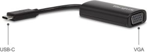 Adapter USB Targus USB-C D-Sub (VGA), Czarny (ACA934EUZ-50) 2