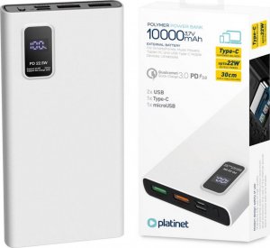 Powerbank Platinet 45727 10000mAh Biały 2