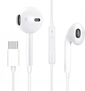 Słuchawki Fiesta FIESTA EARPHONES WITH MIC USB-C SŁUCHAWKI PRZEWODOWE DOUSZNE Z MIKROFONEM I USB-C WHITE [45647] 3