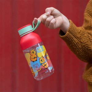 Quokka Ice Kids with strap - Butelka na wodę z tritanu 430 ml z paskiem (Happy ) 2
