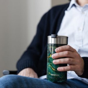 Quokka Boost Coffee Tumbler - Kubek termiczny ze stali nierdzewnej z zaparzaczem 400 ml (Greenstone) 3