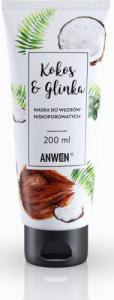 Anwen Anwen Maska do Włosów Niskoporowatych Kokos i Glinka 200ml 1