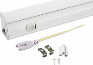 Nvox Świetlówka led liniowa t5 60cm 8w on/off neutralna 4000k lampa natynkowa zintegrowana z oprawą 4