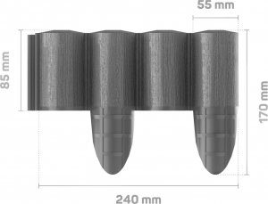 Cellfast Palisada ogrodowa Cellfast Eco grafitowa 5