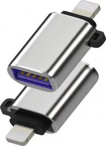 Adapter USB MicroConnect Lightning - USB Srebrny  (Lightning-USB3.0 Adapter) 1